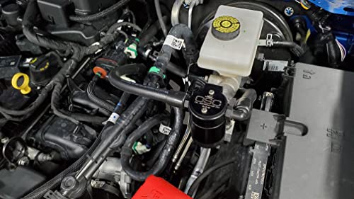 J&L Oil Separator Co. 3.0 Oil Separator Compatible with 2021.5-2024 Ford Bronco 2.3L EcoBoost (Black)