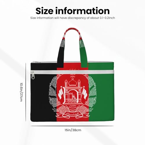 Flag Of Afghanistan Canvas Document Bag Briefcase For Professionals And Executives4