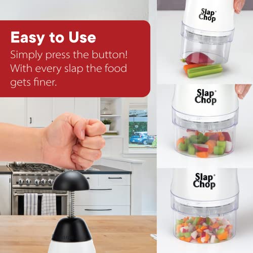 Original Slap Chop Slicer with Stainless Steel Blades & Cheese Graty | Manual Food Chopper & Twist Grater for Cheese, Vegetables, Salad Toppings, & More | Lightweight & Easy to Clean by Slap Chop - Image 4