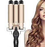 haar lockenstab babyliss 【Effizientes Locken】 3 fässer lockenstab mit drei Hitzröhren, die gleichzeitig erhitzt werden können, brauchen Sie einfach Ihre Haar mit unserem lockenstab 3 fässer welleneisen für ein paar Sekunden halten, erhalten Sie schon leicht 