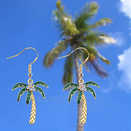 Myospark Coconut Palm Tree Dangle Earring Summer Holiday Hawaii Gift Beach Theme Jewelry Earrings For Women Girls (Coconut Earring) #TOP5