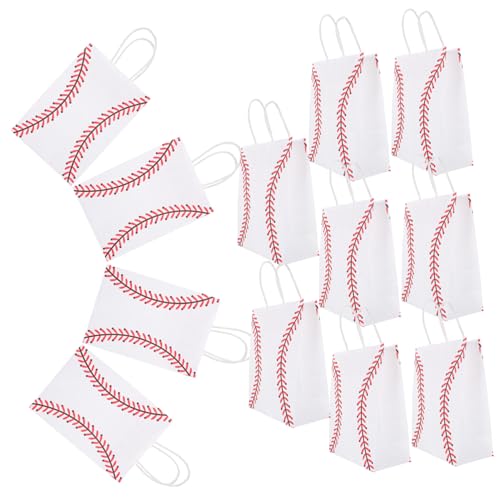 Vaguelly 12 Bolsas De De Béisbol Bolsas Pequeñas Con Asas Bolsas Para Fiestas De Cumpleaños Bolsas De Béisbol Bolsas De Mano Bolsas De Pequeñas Bolsas De Bocadillos De
