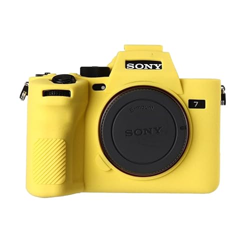 Stseetop Sony A7Iv Case, Silicone Rubber Protective Camera Body Skin Case Cover, Compatible With Sony A74 A7M4 A7Iv (Yellow) #TOP7