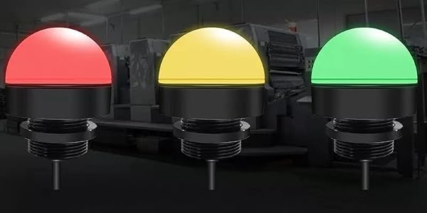 ANDONT 3-Color LED Industrial Warning Indicator Light with Buzzer, 24VDC by ANDONT - Image 2