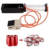 Automatic Can Crusher Aluminum Metal Air Can Crusher Space Saving Kitchen Recycling Tools Cylinder Soda Beer Bottle Kitchen Bar Gadgets Can Crusher for Recycling Pneumatic Can Crusher