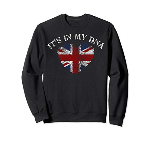 British Union Jack DNA UK Flag Gift T-Shirt Sweatshirt
