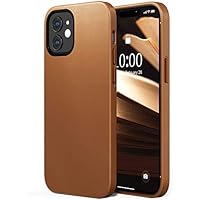 SURPHY Funda Compatible con iPhone 12 / iPhone 12 Pro Cuero Sintético 6.1'', Funda Delgada para Teléfono de Cuero Sintético, Protector Cuero Carcasa para iPhone 12 / iPhone 12 Pro 6.1 Pulgadas, Marrón