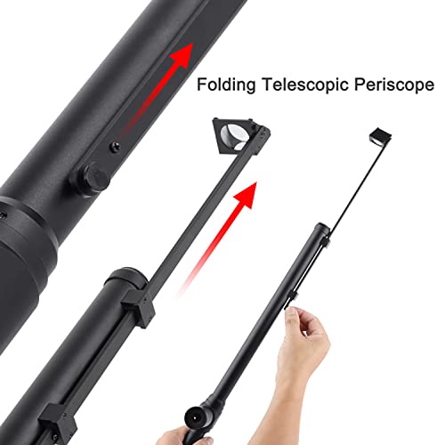 Monoculaire d'observation à angle mort périscope réglable 5X20 pour camping - 5