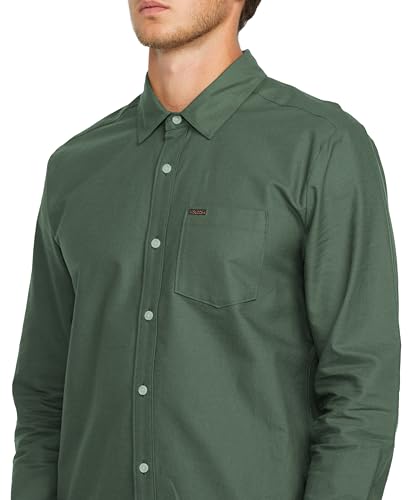 Image of Volcom Men's Long Sleeve Woven Button-up Shirt, Casual Or Dress Shirt for Work & Everyday Wear