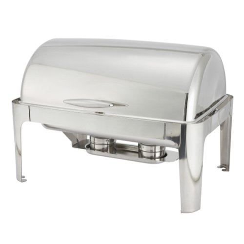 Madison Chafer 601 - 8 qt Full Size Stainless Steel Roll Top Cover Winco, SET OF 6