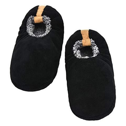 Panda Bros Mens Slipper Socks Low Cut Super Soft Warm Home Sock with Non-Slip Indoor Slipper Shoes Socks Cover