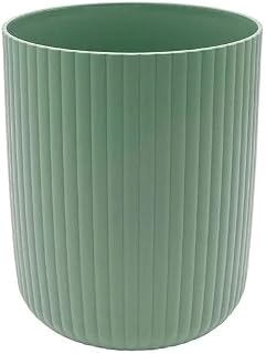 Small Trash Can Wastebasket 1.64 Gallon Plastic Round Garbage Can Container Bins for Bathrooms, Laundry Room, Kitchens, Offices, Kids Rooms, Dorms (Green)