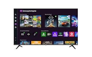 HYE TV - Smart TV, 55" Screen Size, 4K Resolution, QLED Technology, Apple AirPlay, Samsung Tizen OS & Gaming Hub, Versatile Connectivity, Black, Perfect For Streaming, Gaming & Entertainment