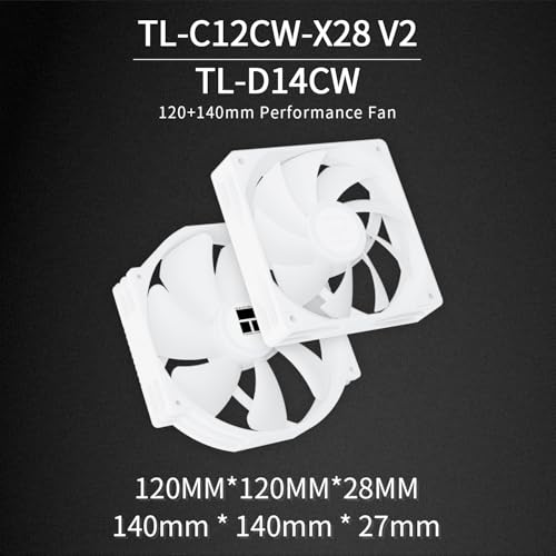 Image of Thermalright Peerless Assassin 140 Digital White CPU Cooler, Dual Towers and Dual CPU Fans, 1850 and 1500RPM+10%,CPU Air Cooler, ARGB Digital Screen, for AM4 /AM5,Intel LGA1851 /1700, White