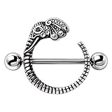 316L Stainless Steel Jeweled Elephant WildKlass Nipple Shield