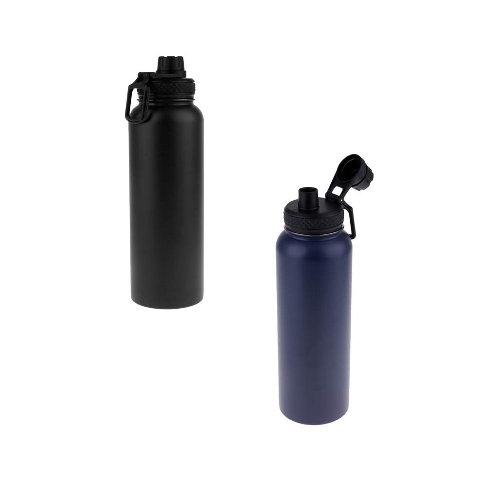 2 Borracce Sportive In Acciaio Inox 304, 964g, A Parete Singola, Con Manico, Per Ciclismo, Trekking, Spiaggia - 3