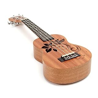 Ukulélé 21″Mini Sapele Flower & Bird Bird Boîtier en Pierre Acajou Délicat Tuning PEG Touche Touche Nylon String Ukulélé Guitar Matte Kids Cadeau Instrument Ukulele - Les Beatles, Paul McCartney, John Lennon, RIngo Starr, George Harrison Ukulélé 21"Mini Sapele Flower & Bird Bird Boîtier en Pierre Acajou Délicat Tuning PEG Touche Touche Nylon String Ukulélé Guitar Matte Kids Cadeau Instrument Ukulele – Image 5