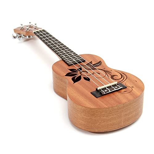 Ukulélé 21″Mini Sapele Flower & Bird Bird Boîtier en Pierre Acajou Délicat Tuning PEG Touche Touche Nylon String Ukulélé Guitar Matte Kids Cadeau Instrument Ukulele - Les Beatles, Paul McCartney, John Lennon, RIngo Starr, George Harrison Ukulélé 21"Mini Sapele Flower & Bird Bird Boîtier en Pierre Acajou Délicat Tuning PEG Touche Touche Nylon String Ukulélé Guitar Matte Kids Cadeau Instrument Ukulele – Image 6