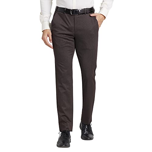Image of Park Avenue Men's Terry Rayon Blend Print Pattern Active Fit Flat Front Formal Trouser