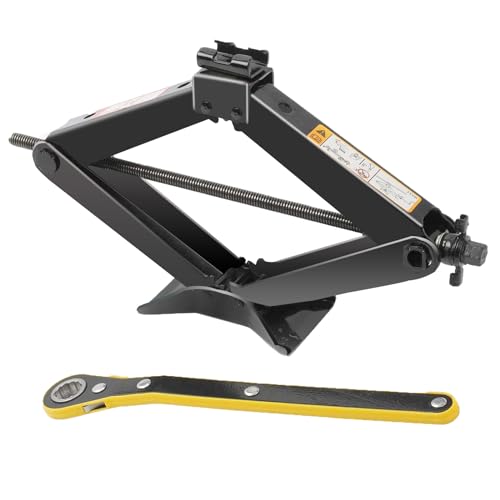 Allucky Scissor Lift Jack Heavy Duty Lifting Jack Tire Replacement Jack with Hand Crank,Max 2T...
