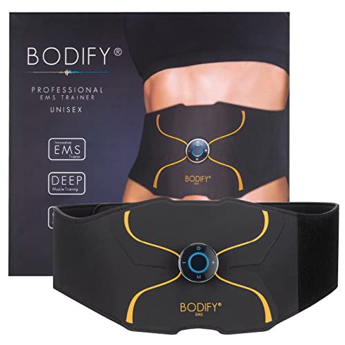 Bodify® EMS Abs Trainer Pro – Ukierunkowana aktywacja mięśni brzucha! – Aktywacja mięśni – Trening EMS – Trening mięśni brzucha – dla mężczyzn i kobiet ORYGINAŁ