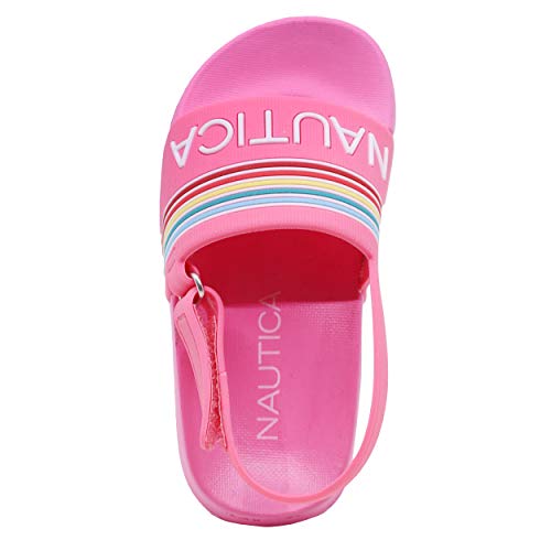 Nautica Infant Baby Sandal With Strap - Newborn Boys Girls Water Slide -Tiny Gaff -Pink Rainbow-4 #TOP3