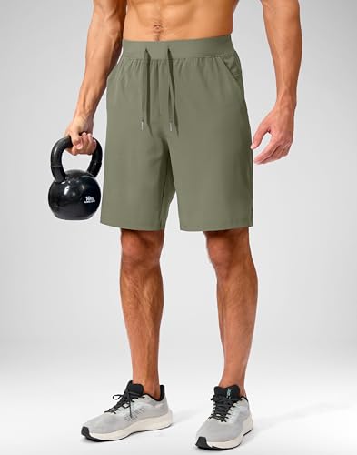 Image of Soothfeel Men's Running Shorts with Zipper Pockets 9 inch / 7 inch / 5 inch Quick Dry Eight Basketball Gym Workout Athletic Shorts