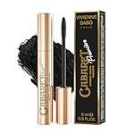 Vivienne Sabó Cabaret Premiere Black Mascara, Volume and Length, Defining, Curling, No Flaking, No Clumping, Smudge Proof, Washable, Cruelty-Free, Made in Europe, (01 Black), 0.3 Fl Oz, 1 Pack