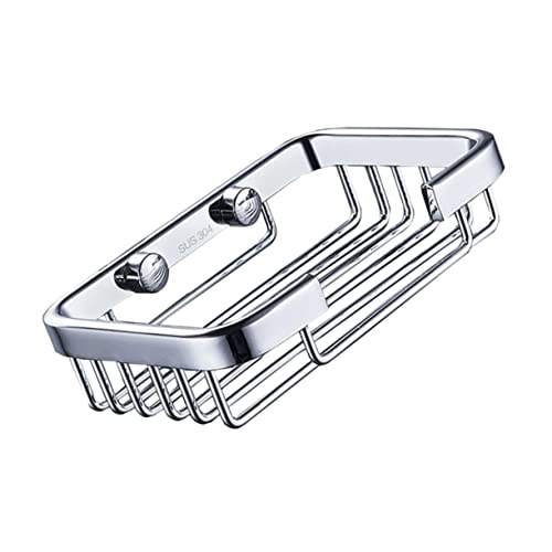 KONTONTY Elegant Wall-Mounted Holder Stainless Steel Dish Bathroom Rack Space-Saving Easy to Clean