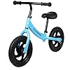 Stream 12" Balance Bike Carbon Steel Frame No Pedal Walking Balance Bike Training Bicycle for Kids and Toddlers 2- to 6 Years Old (blue)