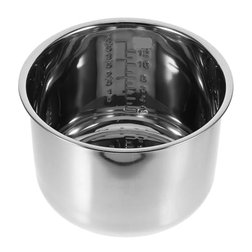 Rice Cooker Inner Pot Stainless Steel Scaled Liner Non-Stick 6L Replacement Parts, Compatible With Universal Electric Accessories