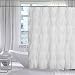 Gee Di Moda Gypsy Ruffled Shower Curtain, 100% Polyester Fabric Bathroom Drapes – Housewarming Gift - 70 Inch Wide by 72 Inch Long, White