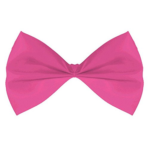 amscanamscan 397290.103 Party Ready Team Spirit Bowtie Accessory, Pink, One Size Costume Bow Tie, Fabric, 3" x 6"