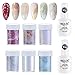 Produktbild 2 * 15ML Nagelfolien für Gelnägel, ROSALIND Nail Transfers Kleber mit 8 Flaschen Nail Art Foil Wraps DIY Nageldekoration