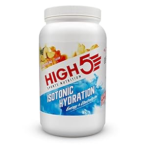 HIGH5 Hydration Energy Drink Powder | Isotonic Electrolyte Hydration | 28 g Carbs | 25mg Magnesium | Added Postbiotics…