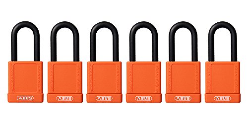 Image of ABUS 74 /40 Safety Padlock Orange Keyed Different -6 Pack
