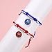 Spider Friendship Matching Bracelets, Adjustable Red and Blue Couple Bracelets for Best Friends Relationship Valentines Birthday Jewelry Gift for Lovers Girls Boys Daughter Son BF GF