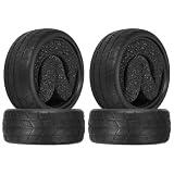 sourcing map 4 neumáticos de goma suave para coche de carretera tipo D3 con esponja interior para neumáticos RC 1/10 HSP escala Touring On-Road Racing DIY modelo de coche - 62 mm de diámetro exterior