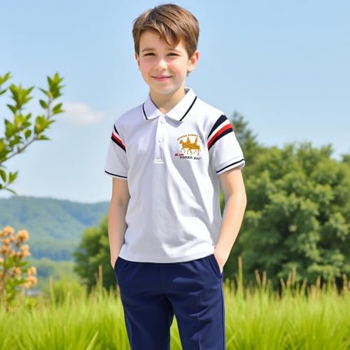 Boys' Short Sleeve Polo Shirt Cool Uniform Pique Polo Shirts for boy4