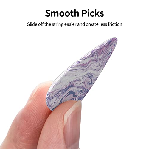 Ensemble de 12 médiators de guitare en marbre à texture violet foncé pour guitare acoustique, guitare électrique… - Les Beatles, Paul McCartney, John Lennon, RIngo Starr, George Harrison Ensemble de 12 médiators de guitare en marbre à texture violet foncé pour guitare acoustique, guitare électrique… – Image 4
