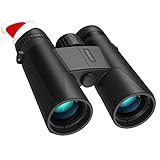 MÁS BRILLANTE EN EL CREPÚSCULO: Prismáticos avanzados con revestimiento múltiple y grandes lentes de prisma de 16,5 mm que aprovechan al 100% la lente objetiva de 42 mm, recogen más luces y son capaces de ofrecer una visión más brillante en condiciones de luz débil. Adecuados para la caza o los conciertos al atardecer.