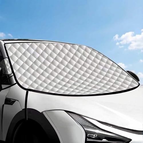 Autreykorn Pare Soleil Voiture 193 x 126 cm Protection UV & Chaleur, Antivol, Résistant au Givre (INCL. SUV) - 5 Aimants Intégrés e Sac de Rangement