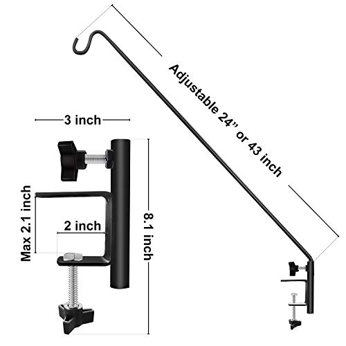 Heavy Duty Deck Hook, Extensible and Adjustable Deck Hook for Hanging Bird Feeder, Plants, Suet Baskets,Wind Chimes,Lanterns (1 Pack) - Thumbnail 6