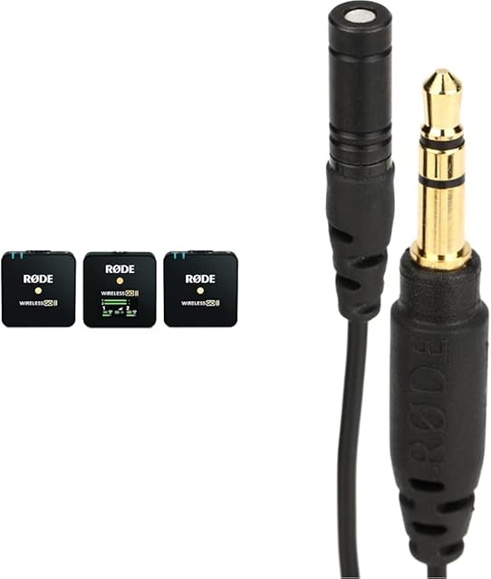 RØDE Wireless Go II Dual Channel Wireless System with Built-in Microphones & Lavalier GO Professional Lavalier/Lapel Microphone for Broadcast, Filmmaking, Content Creation  Black