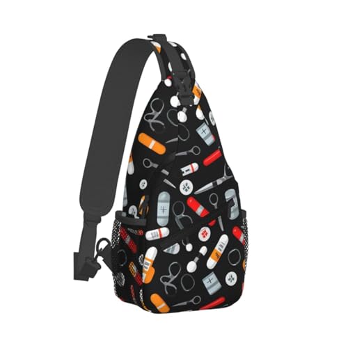 Morrales de hombro con estampado de medicina Cartoon miniatura 2