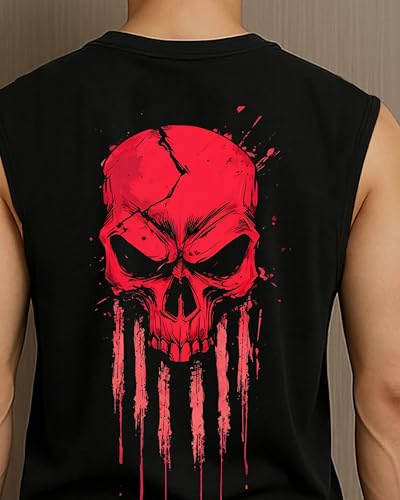 Image of JUGULAR Tank Tops Sleeveless T-Shirt for Men Gym Wear Vest Printed Stylish Round Neck Running for Sports Workout Fitness & Casual or Beach Wear