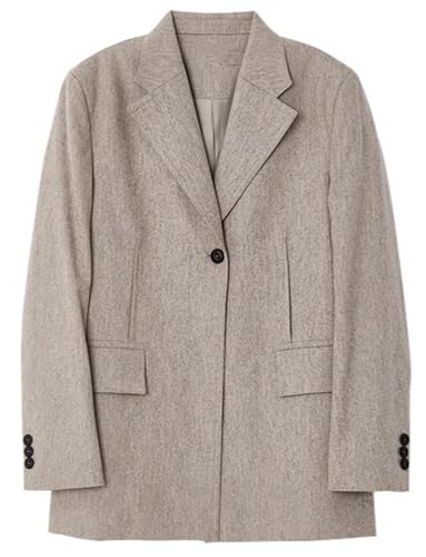 Manteau de costume décontracté pour femme avec revers échancré haut de gamme