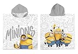 Badeponcho / Badetuch / Poncho Minions mit Kapuze 100% Baumwolle