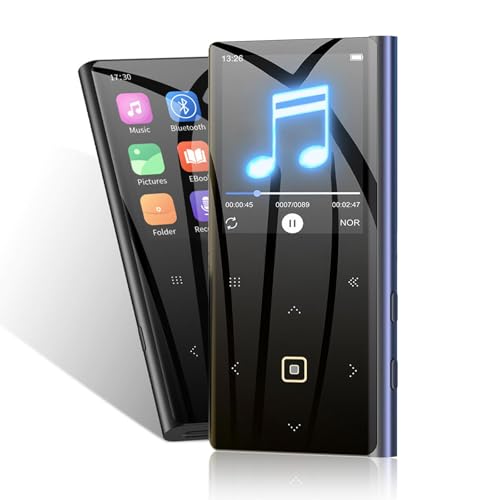 LAISHUNN, reproductor MP3 portátil Bluetooth 5.3 de 64 GB Reproductor MP3 portátil compatible con el formato MP3 con altavoz integrado, equipado con pantalla de 2,4 pulgadas Reproductor MP3 para niños