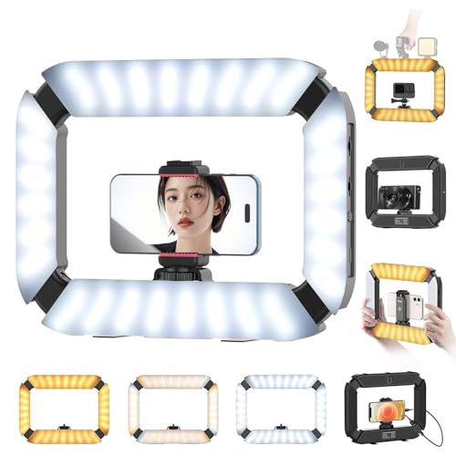 Ulanzi U200 LEDリングライト 撮影ライト スマホビデオリグ 自撮りライト 2500K-8500K色温度 8000mAhバッテリー 1/4インチネジ スマホホ 41zncQSEdCL.jpg